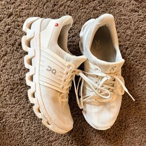 On Running Cream Athletic Sneakers